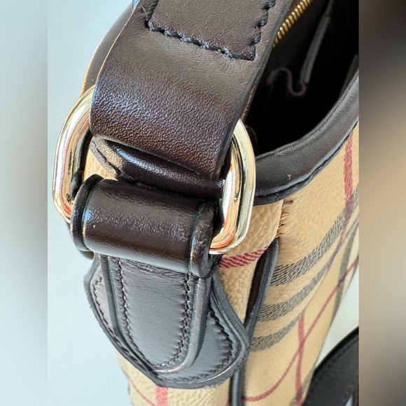 Burberry Ganton Haymarket Check Coated Canvas Crossbody Shoulder Handbag - Picture 10 of 13